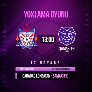 Komandamız yoxlama oyunu keçirəcək